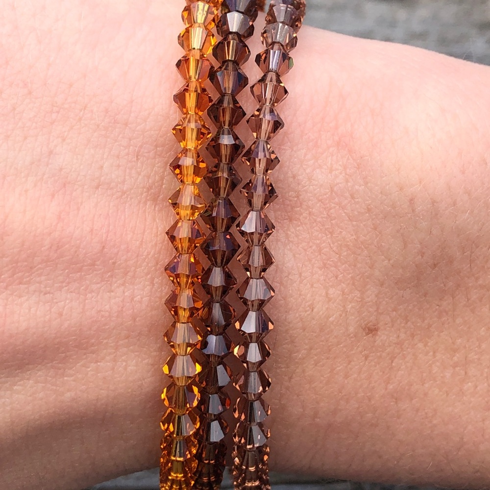 3 Single Strand Swarovski Crystal Bracelet Bundle